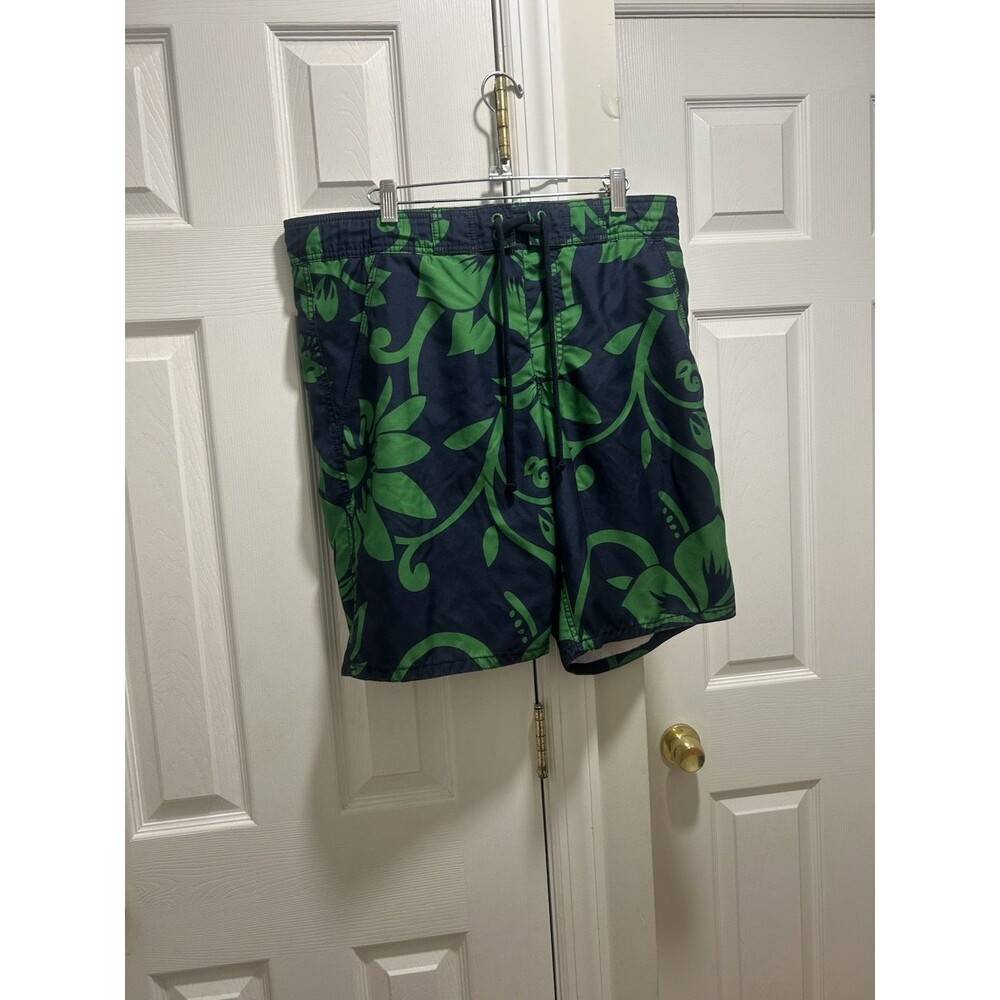 Old Navy Men’s Swim Trunks Blue Green Floral Board Shorts Size S